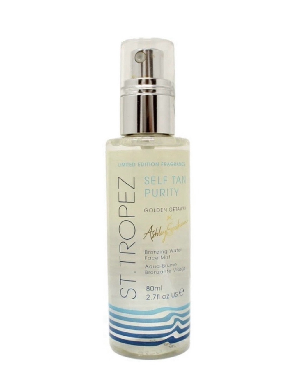 St. Tropez Self Tan Purity Face Mist with Blue and Gold Accents